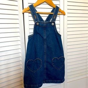 Jean overall dress.